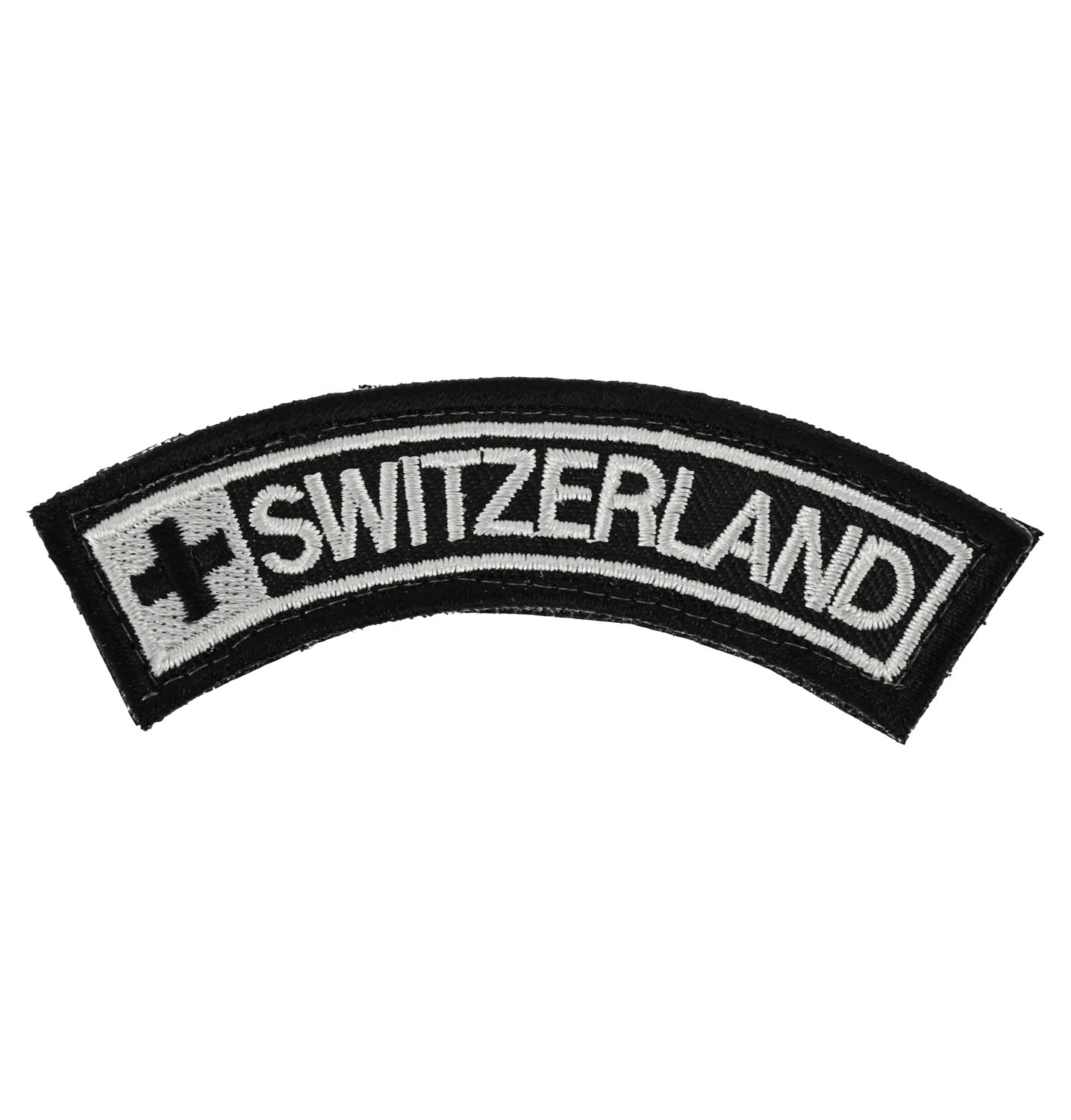 Distintivo Svizzera ricamato curvo