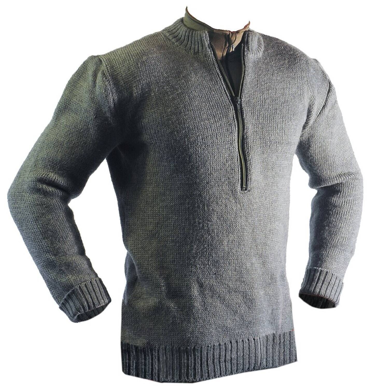 Maglione in lana con zip